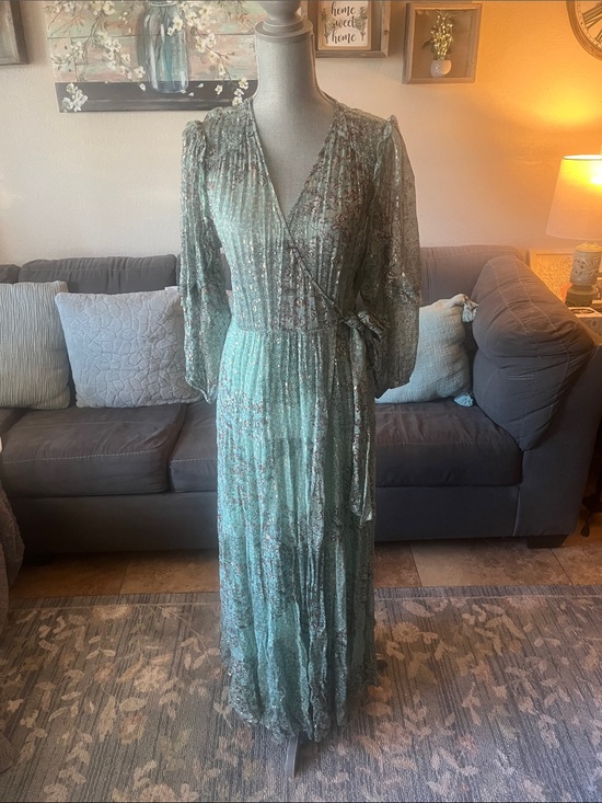 Dresses & Skirts - BA&SH Oriane printed wrap maxi dress
*As-Is* belted wrap around tie is cut short